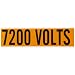 Brady  44126 2 1/4" Height x 9" Width, Repositionable Vinyl Cloth (B-498), Black on Orange Conduit & Voltage Markers (1 Markers)