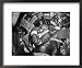 B-17 Flying Fortress Bomber During Bombing Raid Launched by US 8th Bomber Command from England Framed Art Poster Print by Margaret Bourke-White, 22x18