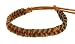 Mens Womens Real Leather Plaited Wristband Bracelet - G