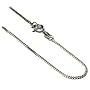 Sterling Silver Italian 1 mm Box Chain, Sizes 7",9",14",16",18",20",22",24",30"