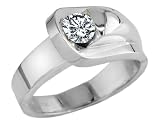 14K White Gold 2/5 Carat (ctw) Diamond Ring