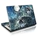 Bark At The Moon Wolf Design Skin Decal Sticker for Apple MacBook Pro 17