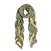 Elegant Spot Leopard Animal Print Scarf with Brushed Border, Green