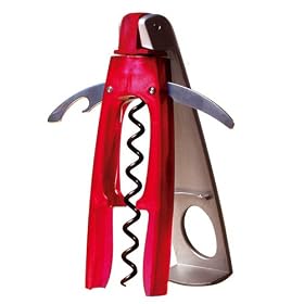 Screwpull 3-in-1 Corkscrew, Foil Cutter, and Bottle Opener, Frosty Red by Le Creuset