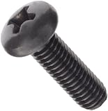 18-8 Stainless Steel Machine Screw, Black Oxide Finish, Pan Head, Phillips Drive, 3/16" Length, #2-56 Threads (Pack of 100)