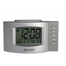 Sharp SPC309C LCD Backlight Alarm Clock (Silver) by Sharp