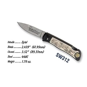 Smith Wesson Sw312 Lockback Scrimshaw