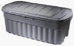 RUBBERMAID INC 2550-CP CYLIND 50GAL GRY Roughtote (8 pack)