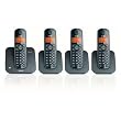 Philips CD1504B/37 Series with Four Expandable Cordless Phones (Black)