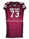 Maroon No. 73 Game Used Mississippi State Nike Football Jersey