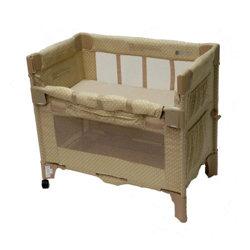 Arm's Reach Co-Sleeper Mini Bassinet, Tan Dot