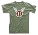VINTAGE ''11TH AIRBORNE'' OLIVE DRAB T-SHIRT