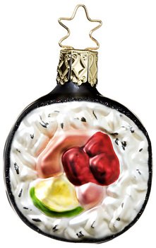 Inge-Glas Hand Rolled Sushi Christmas Ornament Inge-Glas Hand Rolled Sushi Christmas Ornament