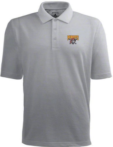 Pittsburgh Pirates Classic Pique Xtra Lite Polo Shirt (Grey) - XXX-Large