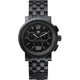 MICHELE Sport Sail Large Noir Diamond Stainless Steel Black IP Bracelet
