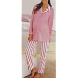 Umstands Pyjama Schlafanzug rosa weiss Gr 34/36von "Versandhaus"