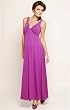 The Olian Shirred Drape Front Maxi Dress