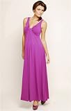 The Olian Shirred Drape Front Maxi Dress