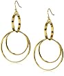 Trina Turk 2 Tier Gold Hoop Earrings