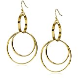 Trina Turk 2 Tier Gold Hoop Earrings