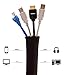 Captive Cables - Cable Management Sleeve [4 Pack] - Cord Management System for PC / TV / Home Entertainment