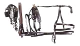 Miniature Horse Tracker Leather Driving Harness Black