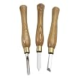 PSI Woodworking LCPM3 3 Piece HSS Pen Turning Lathe Chisel Set