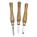 PSI Woodworking LCPM3 3 Piece HSS Pen Turning Lathe Chisel Set