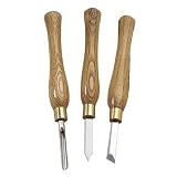 PSI Woodworking LCPM3 3 Piece HSS Pen Turning Lathe Chisel Set