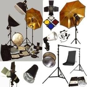 NEW Photography Lights Photo Studio Lighting Muslin Kit