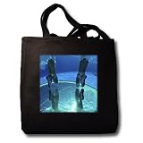 Ballerinas dancing underwater in a swimming pool - Black Tote Bag 14w X 14h X 3d