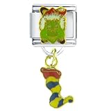 41QYQ9VCDAL. SL160  Santa Claus Christmas Gift Stocking Italian Charms Bracelet Link