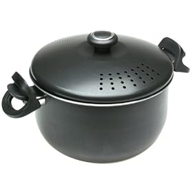 Farberware Nonstick Aluminum 6-Quart Covered Pasta and Straining Pot