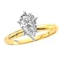 0.41 ct. K - SI1 Pear Cut Diamond Solitaire Ring