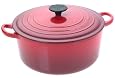 Le Creuset Enameled Cast-Iron 5-1/2-Quart Round French Oven, Red