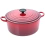 Le Creuset Enameled Cast-Iron 5-1/2-Quart Round French Oven, Red