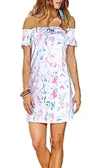 Sexy Polyester Off the Shoulder Summer Short Illusion Club Dress 