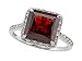 Genuine Garnet Ring by Effy Collection&reg; in 14 kt White Gold Size 5