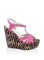 Hypnosi Sandalias de cuña Flower Wedge (Fucsia)