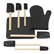 Silicone Solutions Black Kitchen Accessory Set