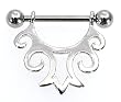 Stainless Steel Shields Nipple Ring Sold as a Pair