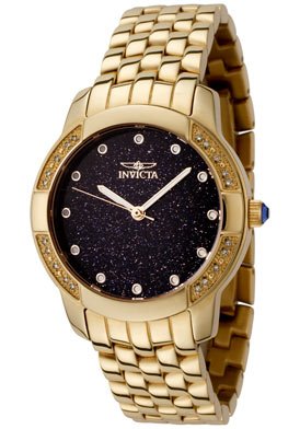 Invicta Women's 0439 II Collection Diamond Accented 18k Gold-Plated Stainless Steel Watch