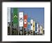 Pennants in Eyre Square Representing the Tribes of Galway, County Galway, Connacht, Ireland Framed Art Poster Print by Gary Cook, 22x18