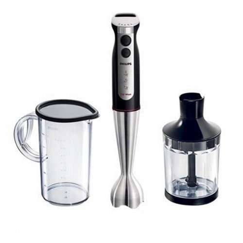 Philips HR1372/90 - Mélangeur à main - noir avec des touches métalliques et rouges
