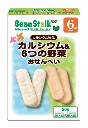 ビンスタークスノー　カルシウム＆6つの野菜おせんべい　20g