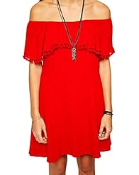 Sexy Wrap Off the Shoulder Short Sleeves Knit  Dress