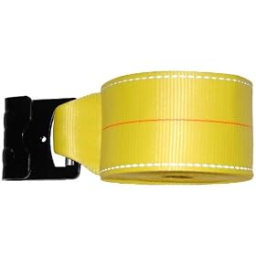 10 4''x30' Reflective Winch Tie Down Strap with Flat Hooks by 