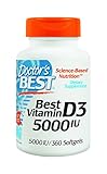 Doctor's Best Vitamin D3 5000iu Soft-gels, 360-Count