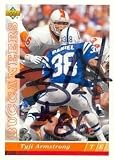 Tyji Armstrong Autographed/Hand Signed Football Card (Tampa Bay Buccaneers) 1993 Upper Deck #243
