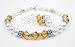 Damali .925 Sterling Silver Crystal Bracelet in November Yellow Topaz Swarovski Crystal Birthstones - LARGE 8 In.